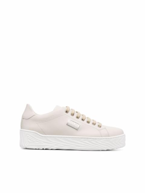 PHILIPP PLEIN logo-plaque lace-up trainers
