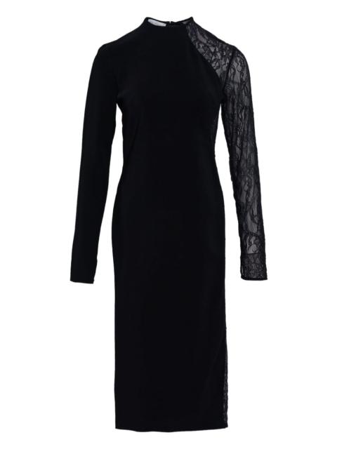 Stella McCartney Miracle lace-trim crepe midi dress