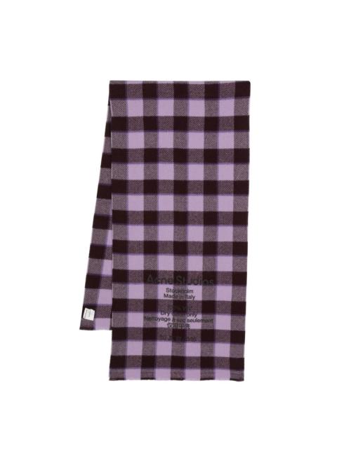Acne Studios check-print wool scarf