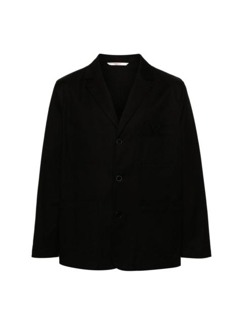 Valentino V-detail canvas shirt jacket