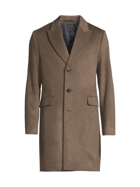 Paul Smith Men's Wool-Cashmere Single-Breasted Overcoat - Taupe