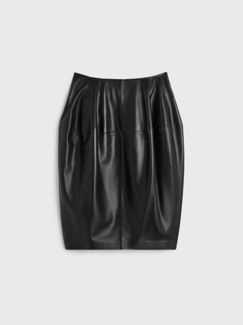 TOTEME Sculptural leather skirt black