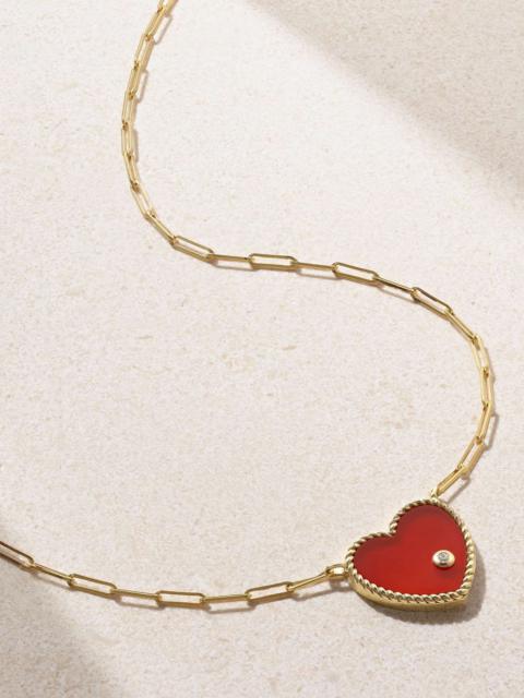 Yvonne Léon 9- and 18-karat gold, agate and diamond necklace