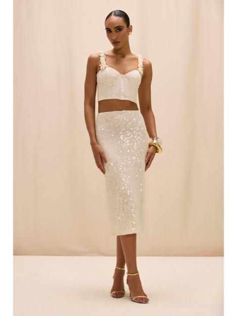 PatBO IARA CROCHET MIDI SKIRT