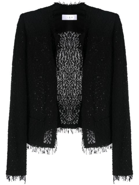 IRO Shavani fringed-hem tweed jacket