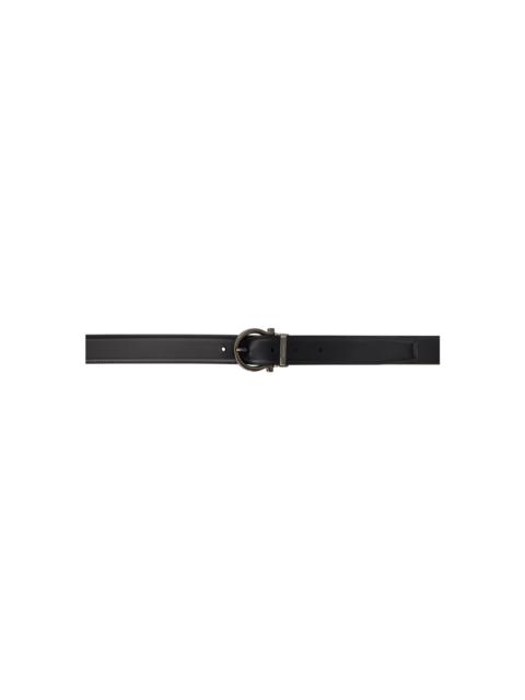 FERRAGAMO Black Pin-Buckle Reversible Belt