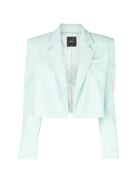 cropped open-front blazer