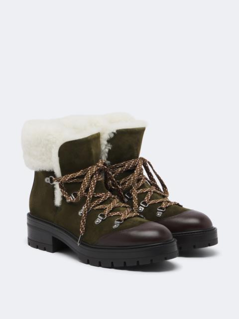 AQUAZZURA Val Disere suede lace-up boots