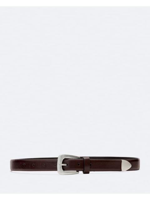 ALLSAINTS ROMY METAL-TIPPED LEATHER BELT
