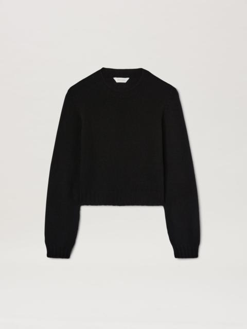 VERSACE Midnight blue stretch wool blend sweater