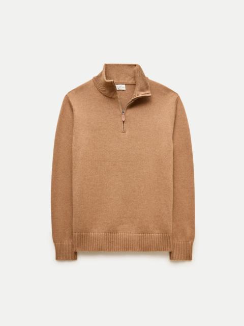 J.CREW Heritage cotton quarter-zip sweater
