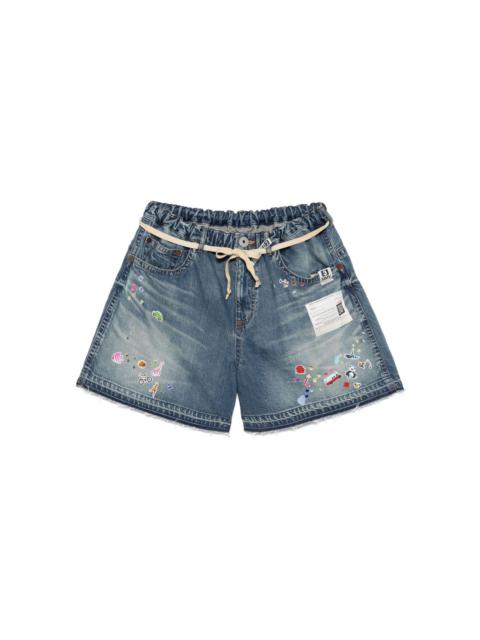 Maison MIHARAYASUHIRO patch-detail denim shorts