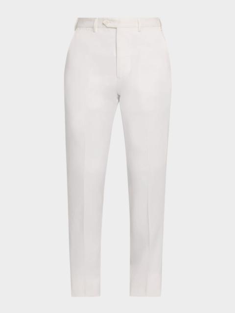 EMPORIO ARMANI Men's Lyocell-Blend Flat-Front Trousers