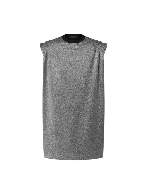 Louis Vuitton Straight-Cut Glitter Dress Silver. Size S0