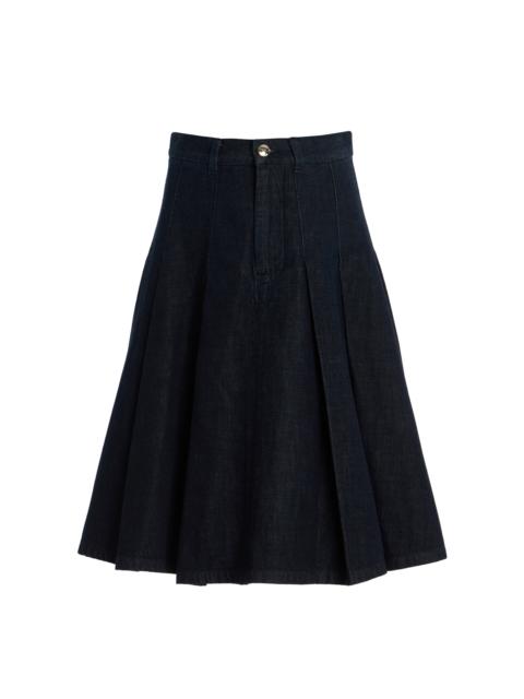 RÙADH The Reid Cotton Midi Skirt black
