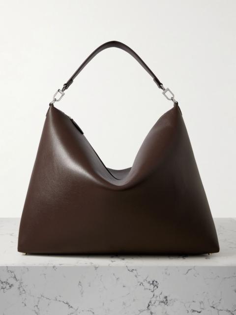 TOTEME Bevel large textured-leather tote Chocolate