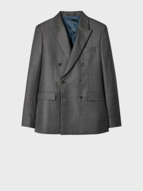 Paul Smith Grey Check Wool Double-Breasted Blazer