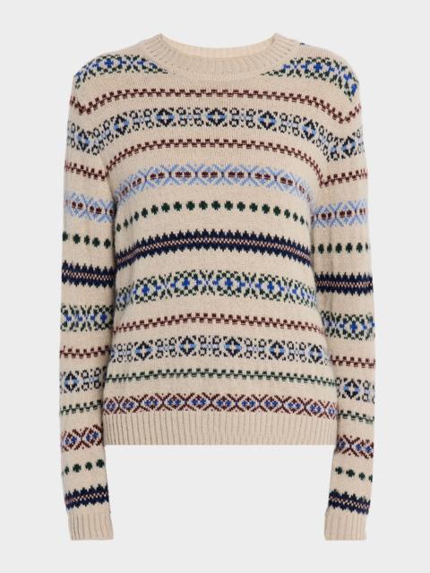 WEEKEND Max Mara Quirite Jacquard-Knit Crewneck Sweater