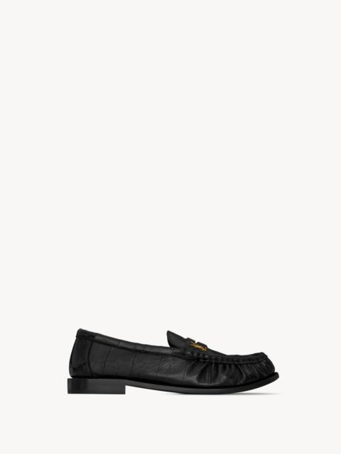 SAINT LAURENT le loafer penny slippers in eel