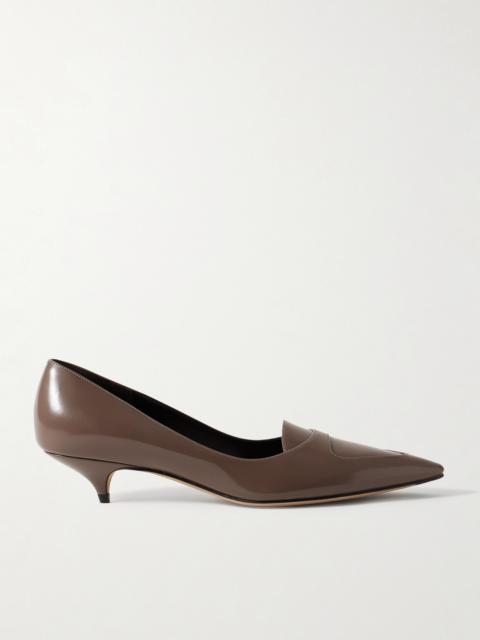 The Row Viv Glossed-leather Pumps