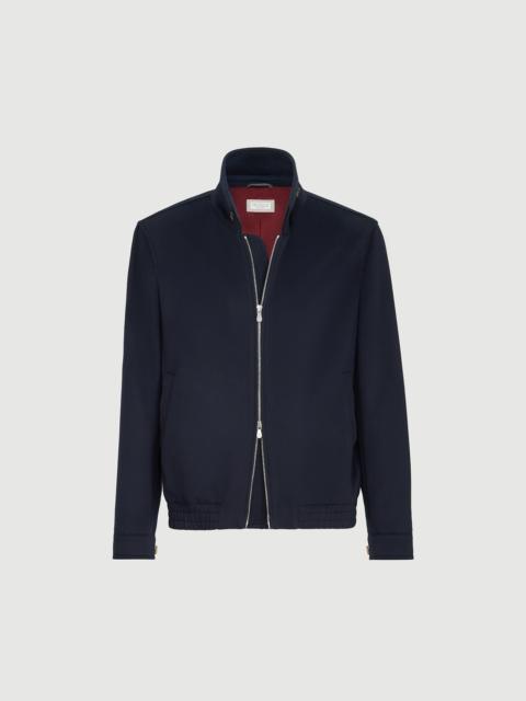 Brunello Cucinelli Virgin wool beaver cloth bomber jacket with zipper