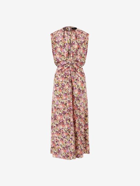 SAMANTHA FLORAL SILK MAXI DRESS