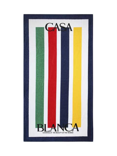 CASABLANCA Stripe Logo Towel