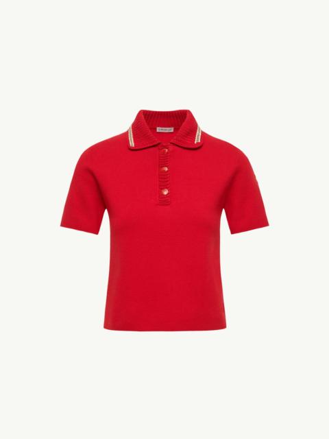 Moncler Cotton Knit Polo Shirt