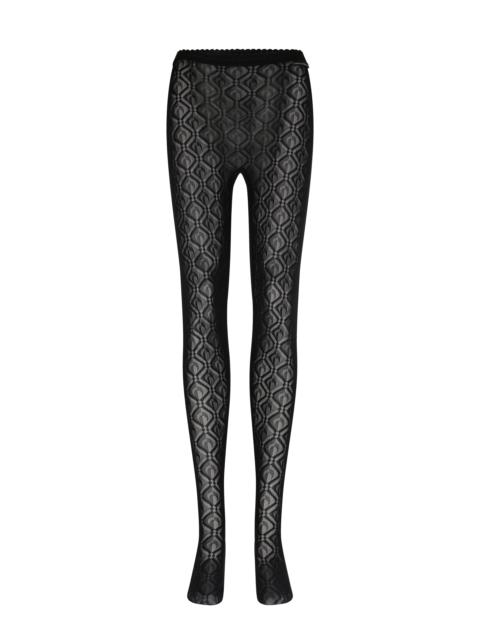 Marine Serre Moon Diamant Mesh Jacquard Tights