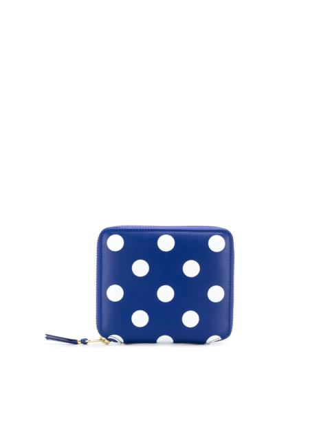 polka-dot leather wallet