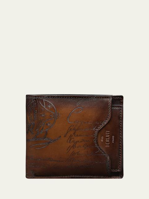 Berluti Men's Makore 2-in-1 Scritto Leather Bifold Wallet