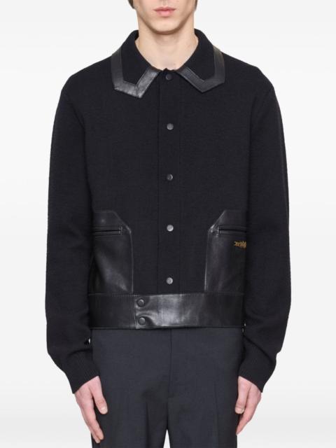 AMIRI leather patch shirt jacket