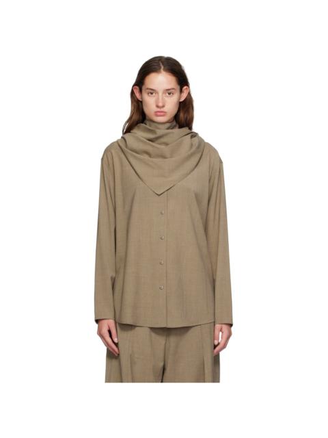 LE17SEPTEMBRE Beige Round Neck Shirt
