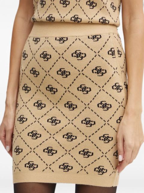 GUESS USA Sarah monogram-knit mini skirt