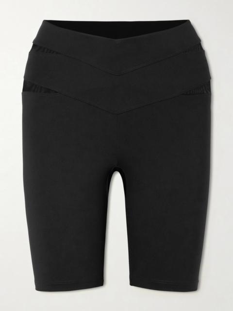 ERES Lonsbrough Tulle-paneled Stretch-jersey Shorts