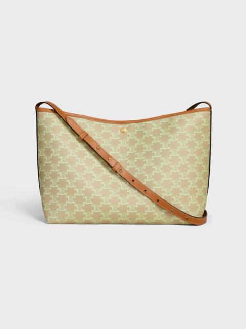 CELINE SOFT SHOPPER BAG IN TRIOMPHE CANVAS AND CALFSKIN