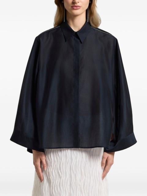 PESERICO shoulder slit shirt