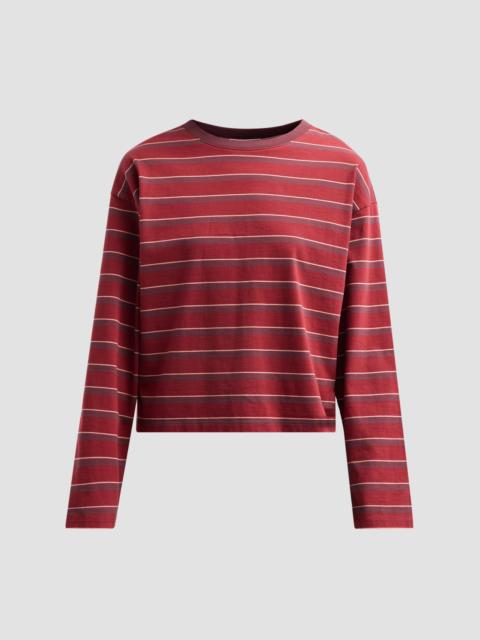 rag & bone Women's Kelly Striped Cotton Long-Sleeve Top - Pomegranate Multi