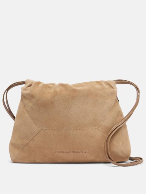 Brunello Cucinelli Mellow Small suede shoulder bag