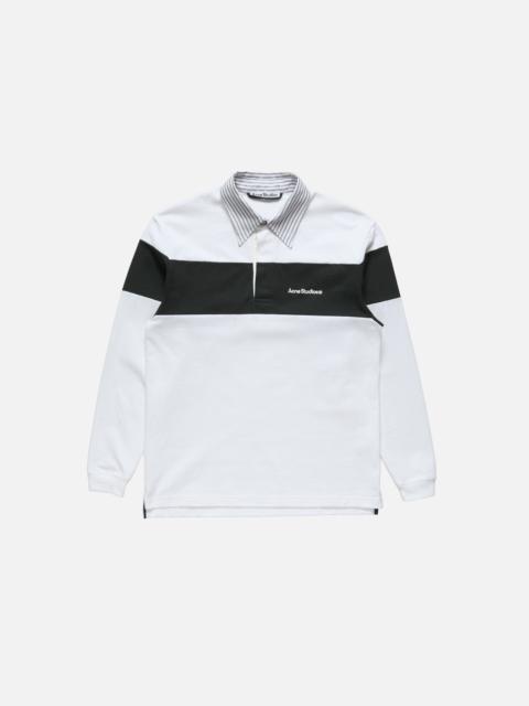 Acne Studios Striped polo sweatshirt - White/black