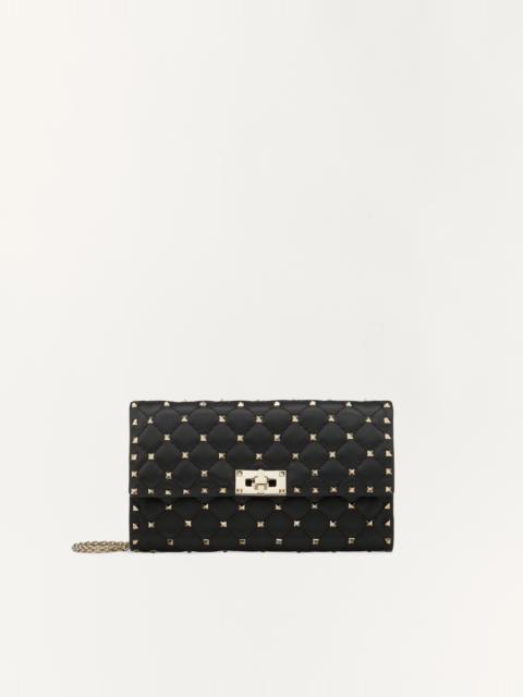 Valentino ROCKSTUD SPIKE NAPPA LEATHER CROSSBODY CLUTCH BAG