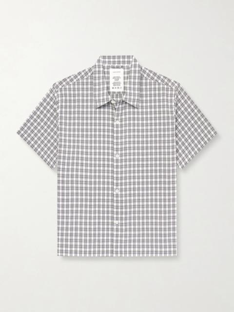 mfpen Holiday Checked Textured Cotton-Blend Shirt