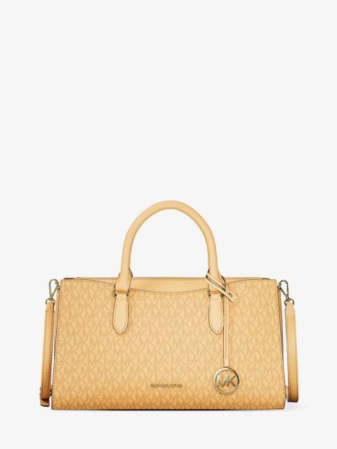MICHAEL KORS Arden Medium Signature Logo Top-Zip Satchel
