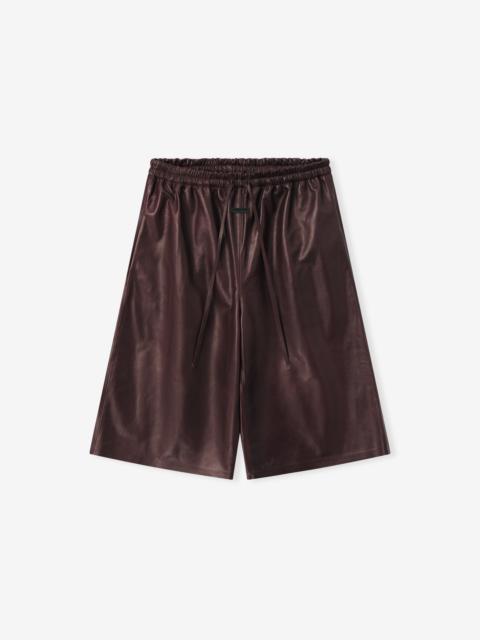 Fear of God Womens Leather Drawstring Shorts