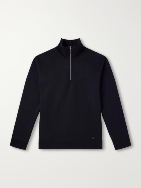 Valentino Cotton-Blend Jersey Half-Zip Sweatshirt