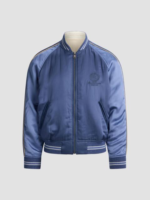 Ralph Lauren Men's Damon Reversible Satin Bomber Jacket - Blue Horizon Limestone
