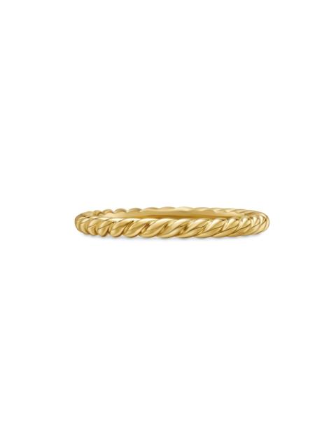 DAVID YURMAN Women's Cable Band Ring in 18K Yellow Gold, 2MM - Gold