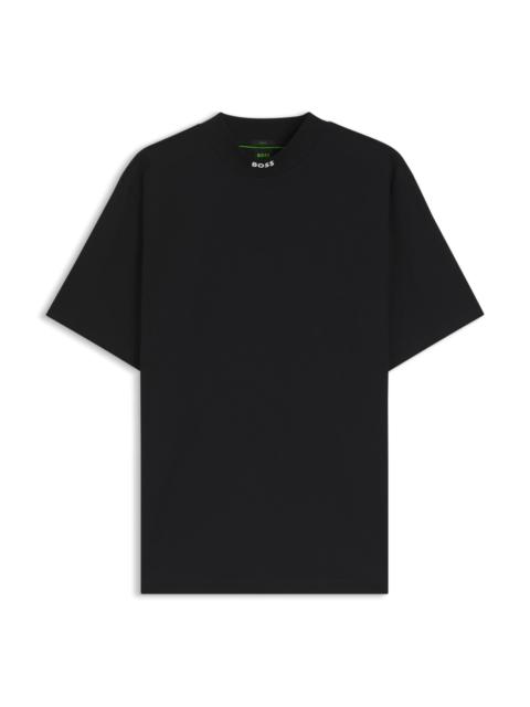 BOSS RELAXED-FIT MOCK-NECK T-SHIRT IN STRETCH COTTON