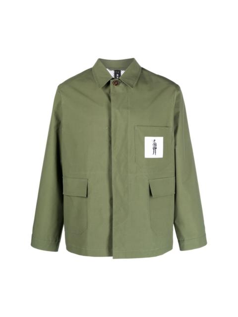 Mackintosh MIST logo-patch shirt jacket