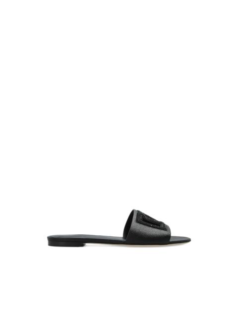 Dolce & Gabbana logo-lettering flat sandals